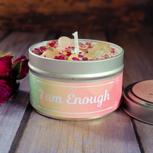 Load image into Gallery viewer, Self Worth Intention Candle – Crystal Candle for Self-Love, Confidence & Inner Acceptance