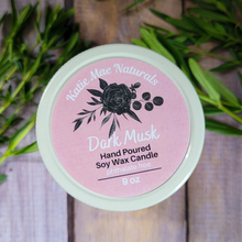 Load image into Gallery viewer, Dark musk hand poured soy wax candle