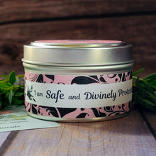 Load image into Gallery viewer, Protection Intention Candle – Crystal Candle for Safety, Boundaries & Spiritual Protection