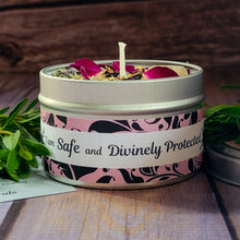 Load image into Gallery viewer, Protection Intention Candle – Crystal Candle for Safety, Boundaries & Spiritual Protection