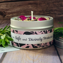 Load image into Gallery viewer, Hand poured soy wax candle with crystals