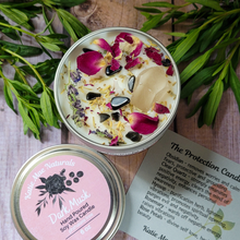 Load image into Gallery viewer, Hand poured soy wax candle with crystals