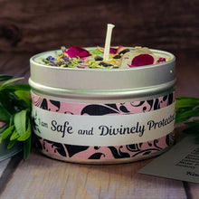 Load image into Gallery viewer, Protection Intention Candle – Crystal Candle for Safety, Boundaries & Spiritual Protection