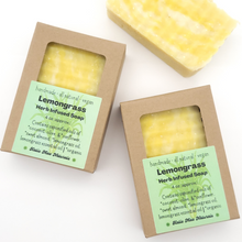 Load image into Gallery viewer, Lemongrass Soap Herb Infused Natural Bar Soap