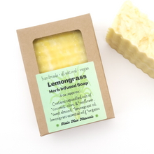 Load image into Gallery viewer, Lemongrass Soap Herb Infused Natural Bar Soap