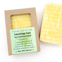 Load image into Gallery viewer, Lemongrass Soap Herb Infused Natural Bar Soap