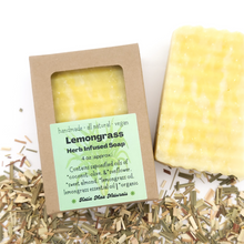 Load image into Gallery viewer, Lemongrass Soap Herb Infused Natural Bar Soap