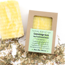 Load image into Gallery viewer, Lemongrass Soap Herb Infused Natural Bar Soap