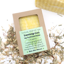 Load image into Gallery viewer, Lemongrass Soap Herb Infused Natural Bar Soap