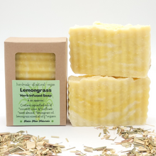 Load image into Gallery viewer, Lemongrass Soap Herb Infused Natural Bar Soap