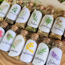 Load image into Gallery viewer, Small Apothecary Herb Bottles for Rituals, Spells, Green Magick, and More!