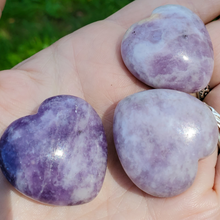 Load image into Gallery viewer, Small carved purple lepidolite heart