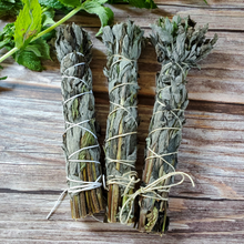 Load image into Gallery viewer, Dried Peppermint Bundle Smoke Cleansing Stick