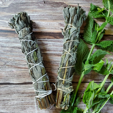 Load image into Gallery viewer, Dried Peppermint Bundle Smoke Cleansing Stick