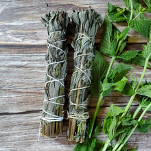 Load image into Gallery viewer, Dried Peppermint Bundle Smoke Cleansing Stick