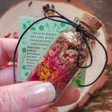 Load image into Gallery viewer, Friendship bottle, dried herbs and flowers with symbolism of friendship