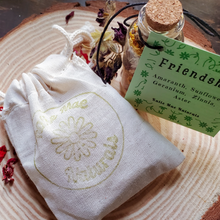 Load image into Gallery viewer, Friendship bottle, dried herbs and flowers with symbolism of friendship