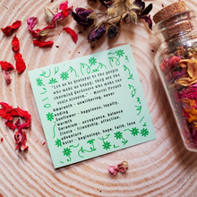 Load image into Gallery viewer, Friendship bottle, dried herbs and flowers with symbolism of friendship