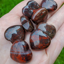 Load image into Gallery viewer, Mini red jasper carved Gemstone hearts