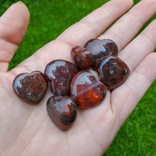 Load image into Gallery viewer, Mini red jasper carved Gemstone hearts