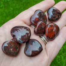 Load image into Gallery viewer, Mini red jasper carved Gemstone hearts