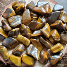 Load image into Gallery viewer, Gold Tigers eye tumbled stones