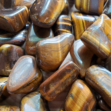 Load image into Gallery viewer, Gold Tigers eye tumbled stones