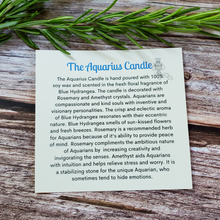 Load image into Gallery viewer, Aquarius candle description
