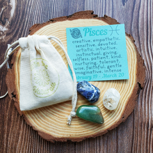 Load image into Gallery viewer, Set of three tumbled gemstones for zodiac sign Pisces
