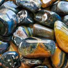 Load image into Gallery viewer, Blue tigers eye tumbled gemstones