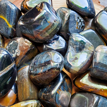 Load image into Gallery viewer, Blue tigers eye tumbled gemstones