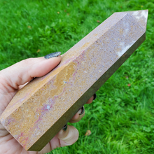 Load image into Gallery viewer, Large Pink Ocean Jasper Tower (Imperfect)