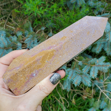 Load image into Gallery viewer, Large Pink Ocean Jasper Tower (Imperfect)