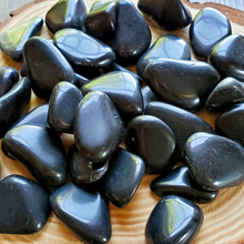 Load image into Gallery viewer, Black Obsidian Tumbled Gemstones - 0.5-1.5 inch