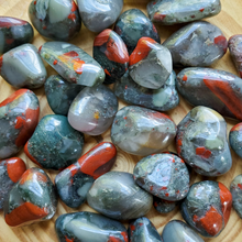 Load image into Gallery viewer, Bloodstone tumbled stones