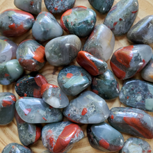 Load image into Gallery viewer, Bloodstone tumbled stones