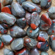 Load image into Gallery viewer, Bloodstone tumbled gemstones