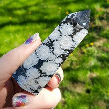 Load image into Gallery viewer, Snowflake Obsidian polished point