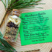 Load image into Gallery viewer, Abundance spell bottle, herbs for prosperity and success