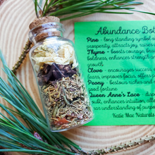 Load image into Gallery viewer, Abundance spell bottle of herbs for prosperity