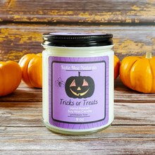 Load image into Gallery viewer, Tricks or Treats Halloween Soy Wax Candle - 9 oz