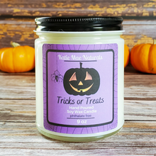 Load image into Gallery viewer, Tricks or Treats Halloween Soy Wax Candle - 9 oz