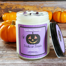 Load image into Gallery viewer, Tricks or Treats Halloween Soy Wax Candle - 9 oz