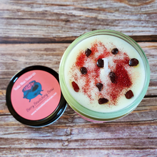 Load image into Gallery viewer, Hand poured soy wax candle with crystals and glitter
