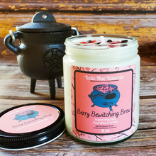 Load image into Gallery viewer, Hand poured soy wax candle with crystals and glitter