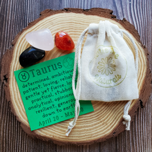 Load image into Gallery viewer, Taurus crystals set of 3
