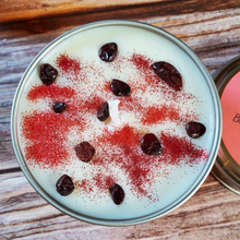 Load image into Gallery viewer, Halloween soy wax candle with crystals
