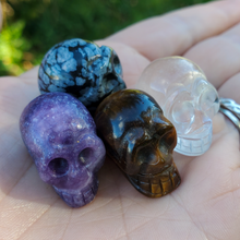 Load image into Gallery viewer, Small Gemstone Pocket Skull - 1 inch - Choose Your Stone