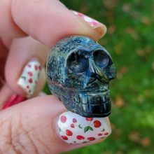 Load image into Gallery viewer, Small Gemstone Pocket Skull - 1 inch - Choose Your Stone