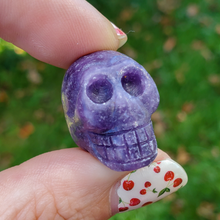 Load image into Gallery viewer, Small Gemstone Pocket Skull - 1 inch - Choose Your Stone